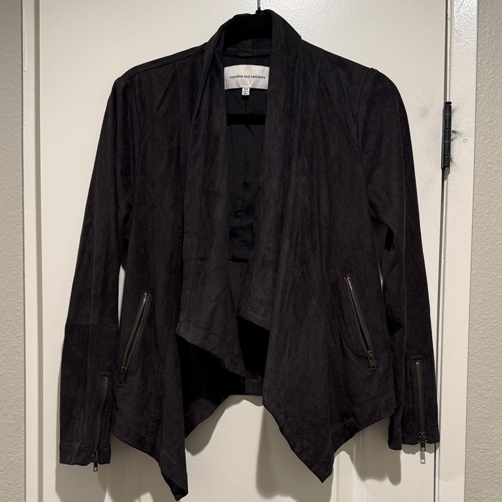 Women's Black Faux Suede Jacket